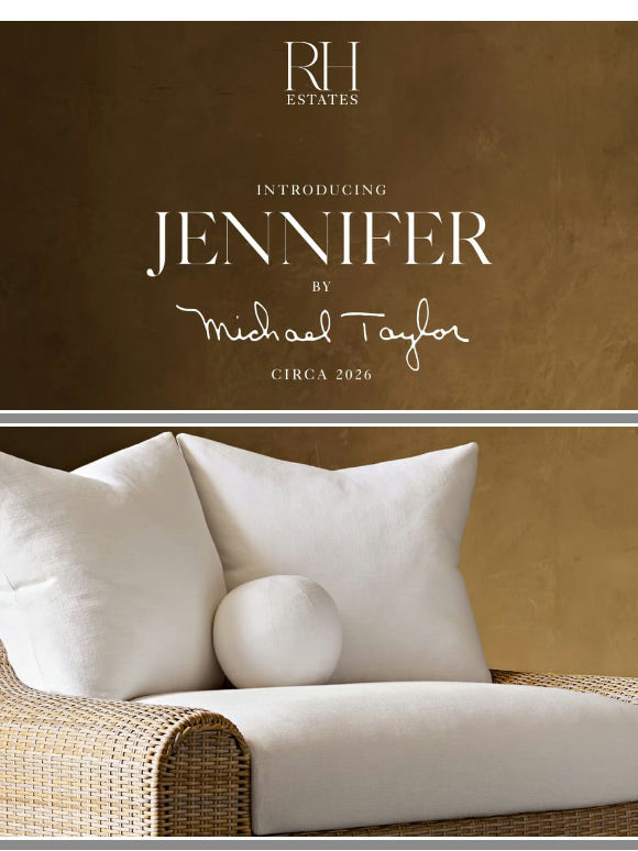 Introducing the Jennifer Chair by Michael Taylor. Reimagined for Outdoor in All-Weather Wicker.