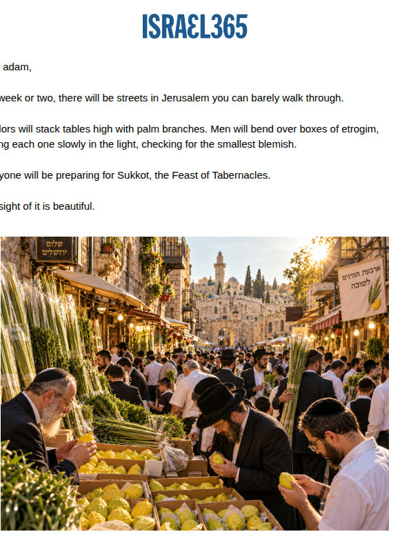 adam, get your own lulav and etrog for the feast