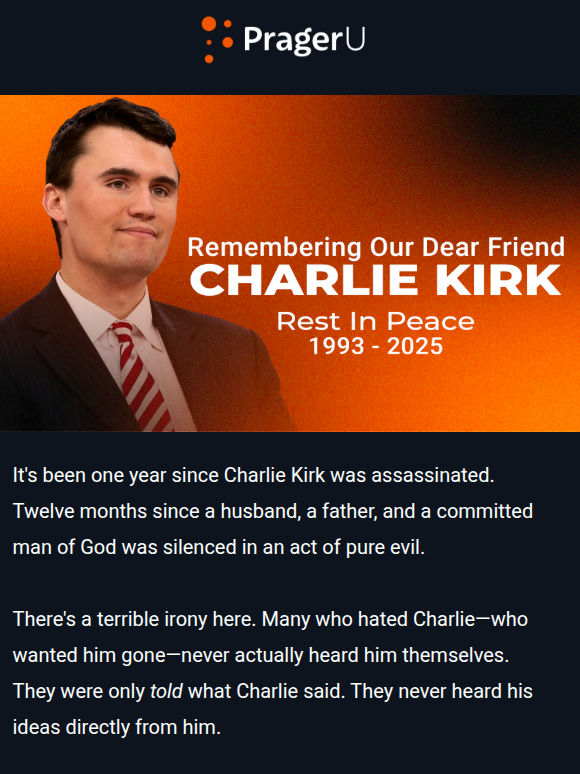 In Memory of Charlie Kirk