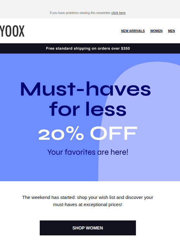 You’ve just gotta have them! 20% OFF your must-haves