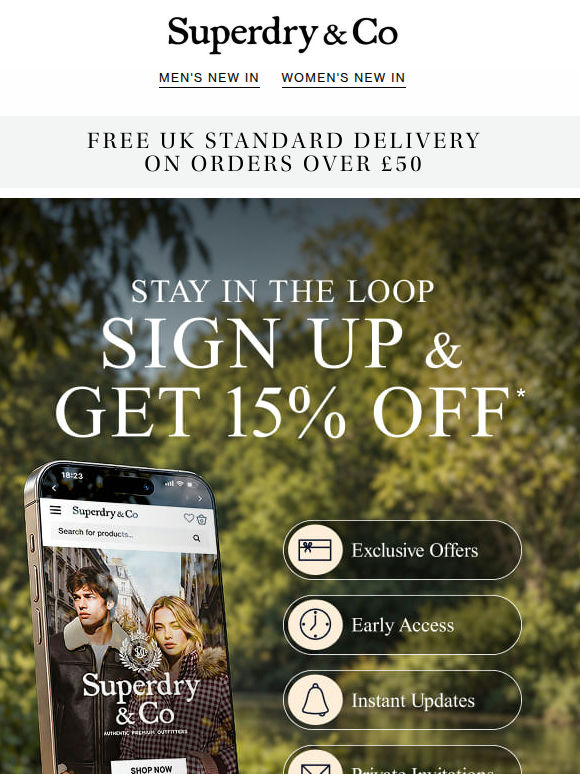 15% Off + SMS-Only Perks