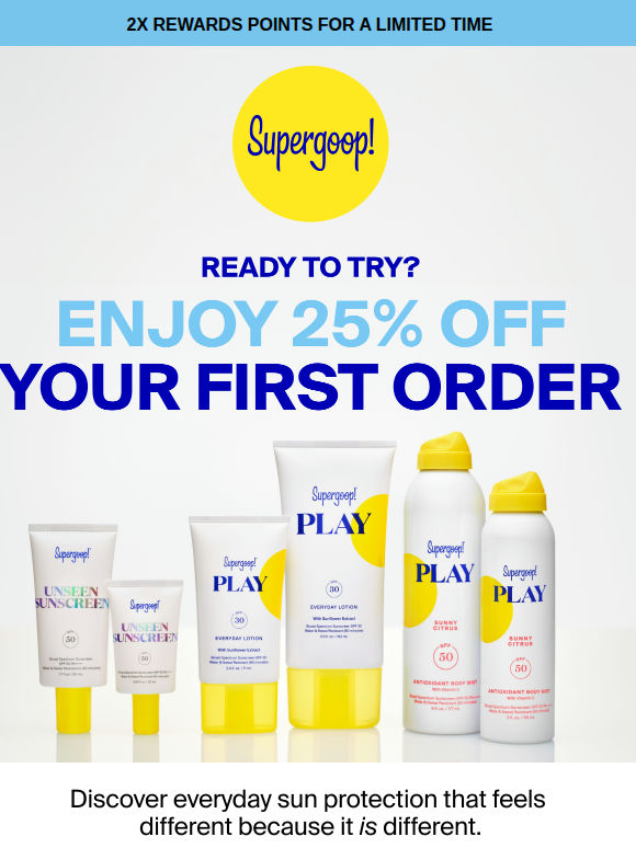 25% off your first purchase. Limited time only ☀️