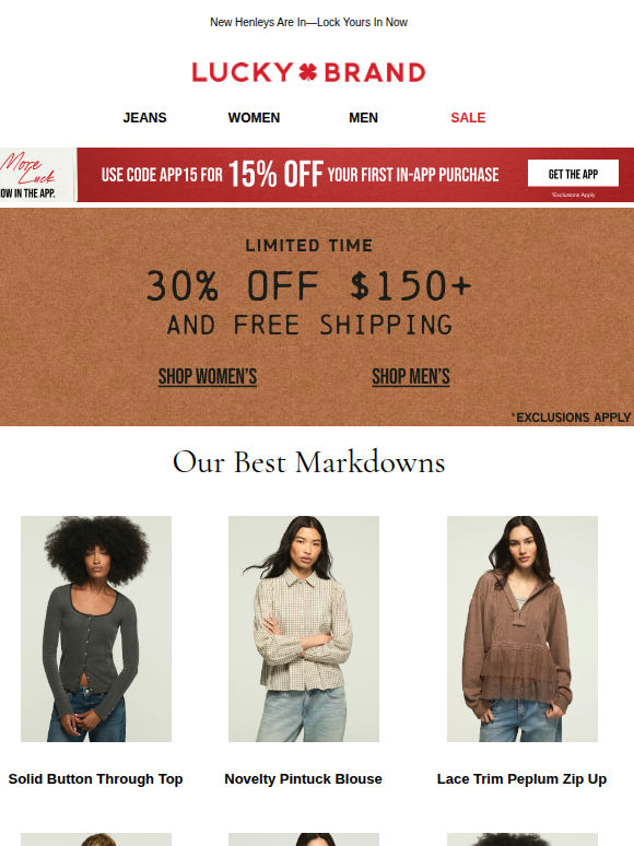 More Style, Less Spend! 30% Off $150