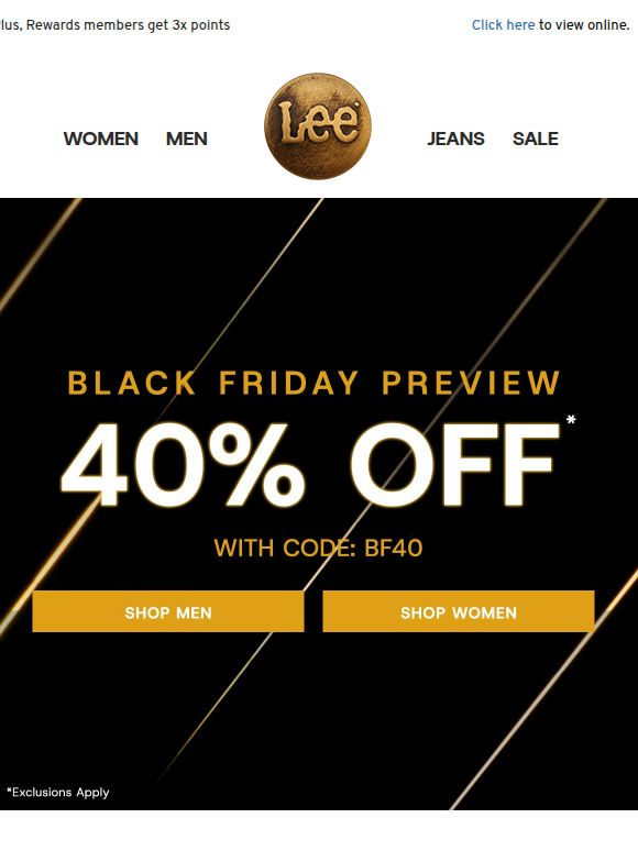Sneak Peek: 40% Off Black Friday