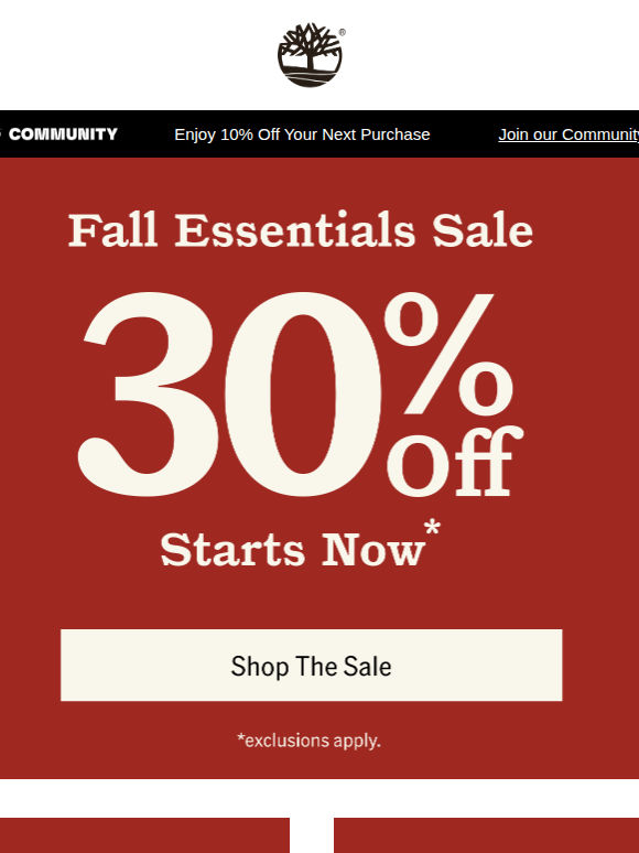 Your Fall Essentials Are Now 30% Off.