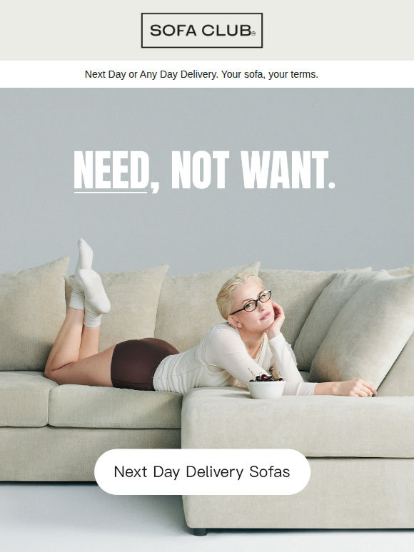 Your sofa, your rules.