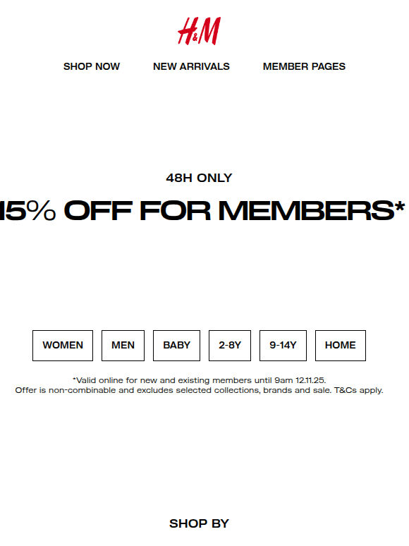 15% off starts now | 48h only