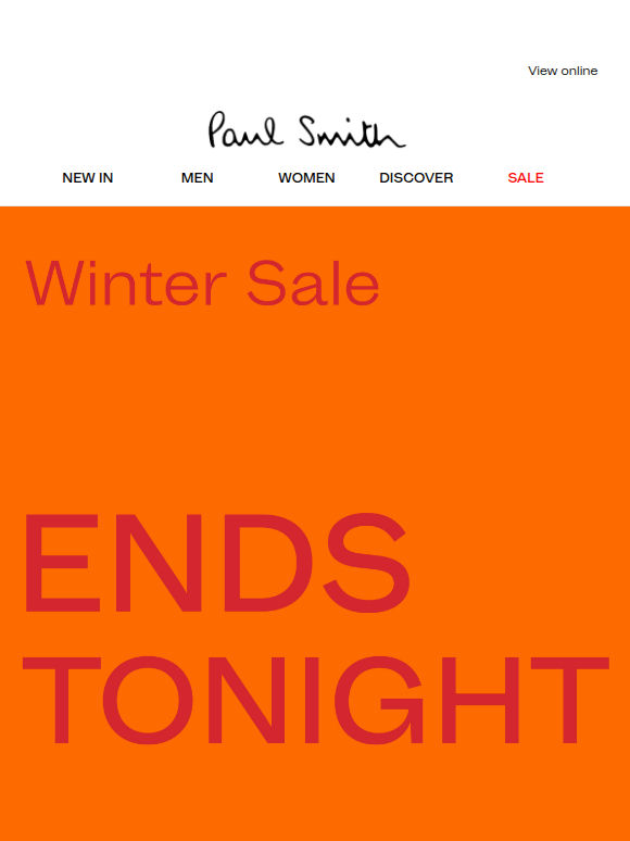 Sale Ends Tonight at Midnight