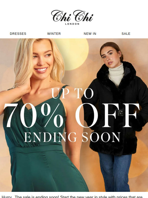 Sale ends soon! Up to 70% off