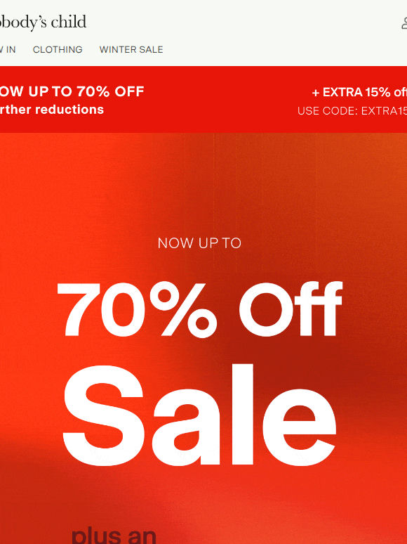 Up to 70% off the best of sale