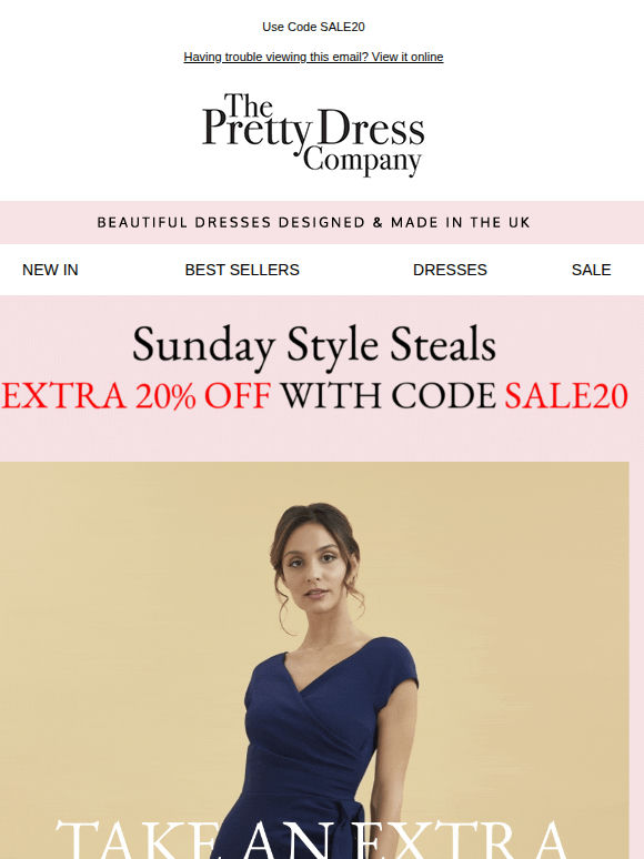 Sale Sunday Style Steals, take an extra 20% Off with SALE20