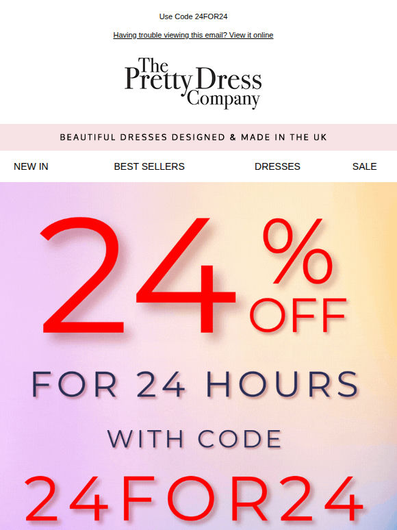 24% Off Bestsellers for 24 Hours