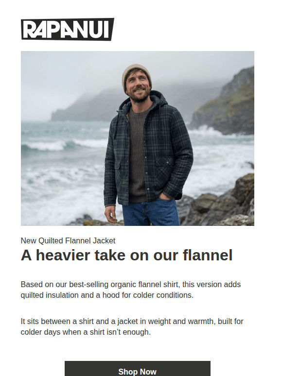 New: Quilted Flannel Jacket