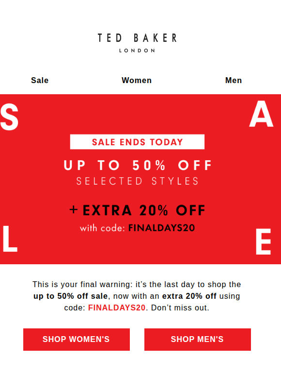 Final Hours - Sale ENDS TODAY