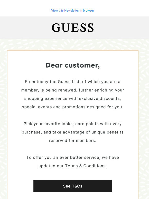 Discover the new T&C