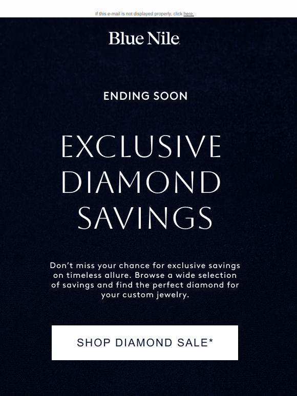 Diamond Savings Ending Soon
