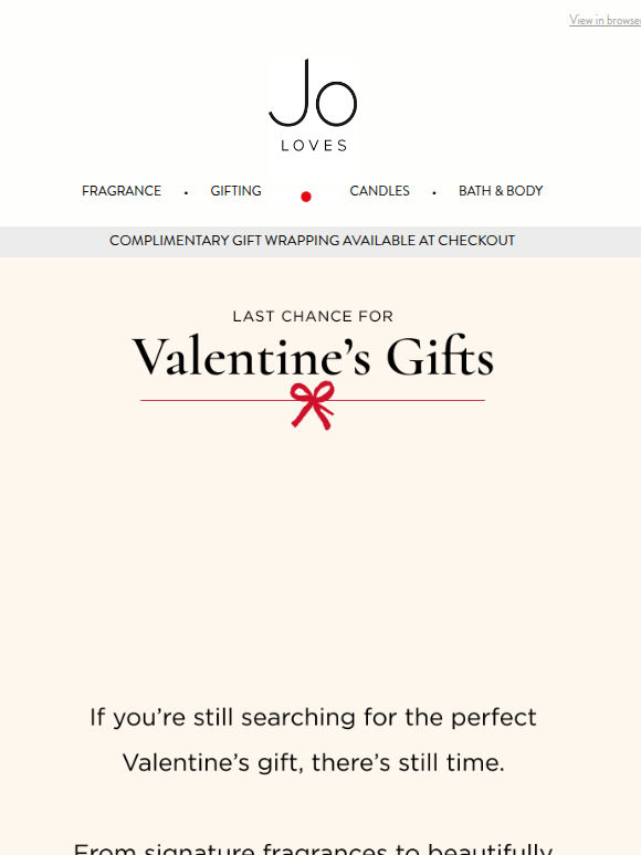 Final call for Valentine’s gifting