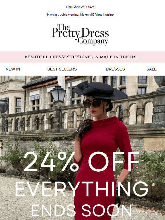 24% Off EVERYTHING for 24 Hours ends soon!