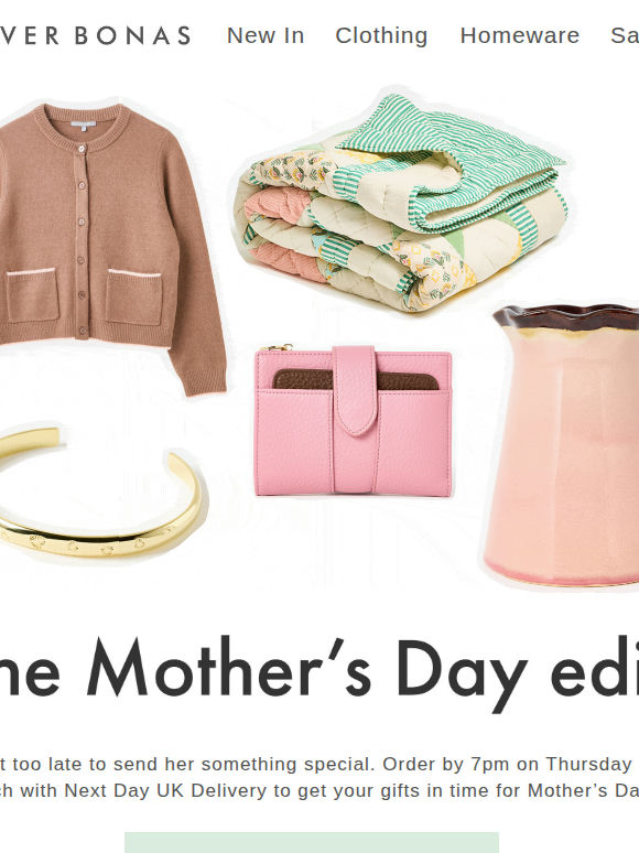 Mother’s Day gifts | Last chance with Next Day Delivery