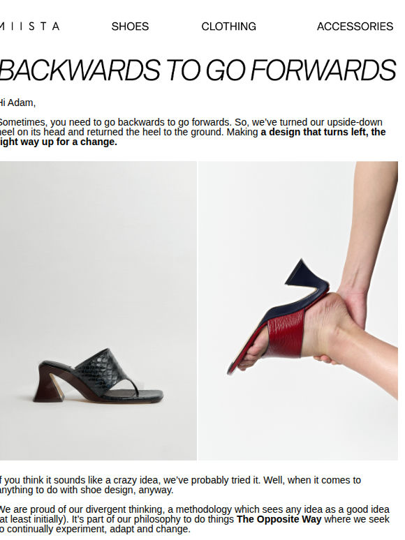 Backwards to go forwards