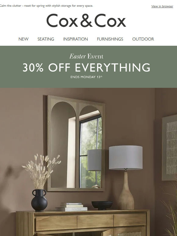 The Event Edit | 30% OFF everything for home & garden