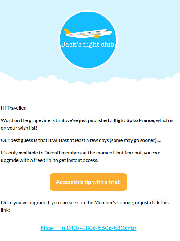 We found a flight to somewhere on your wish list 👀