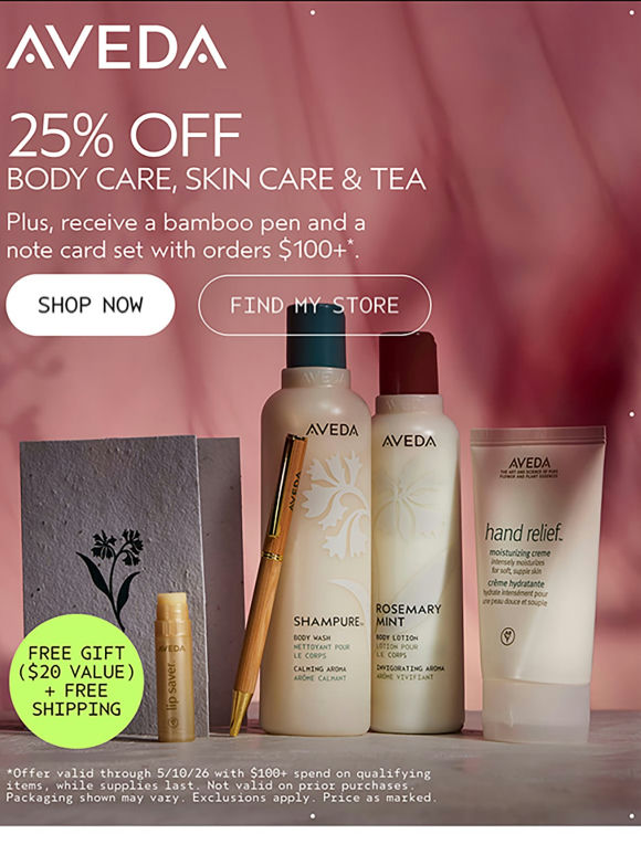 FINAL CALL: 25% off + free gift on $100 ($20 value!)
