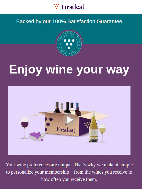 Get wine you’re guaranteed to enjoy 🍷