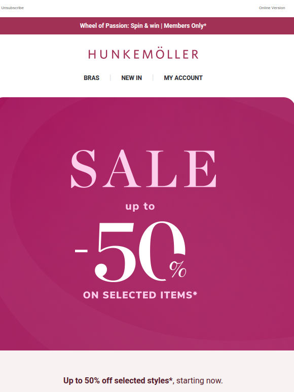 It's here: up to 50% off* ☀️