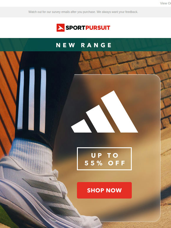 Adidas - New Range - Up to 55% Off + More