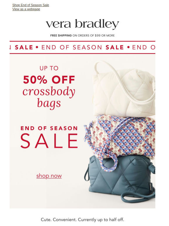 A big deal: Up to 50% off crossbody bags