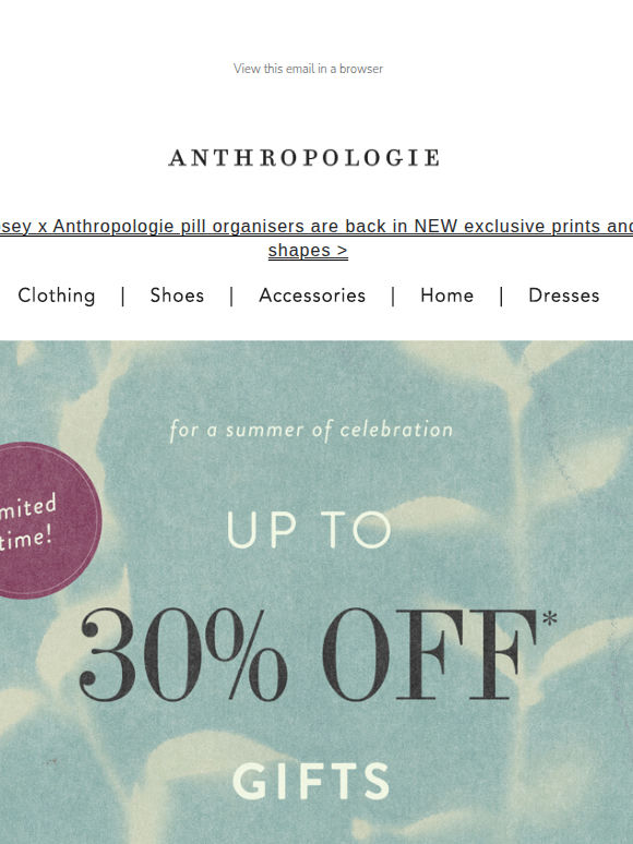 Up to 30% Off Gifts? "You shouldn't have!"