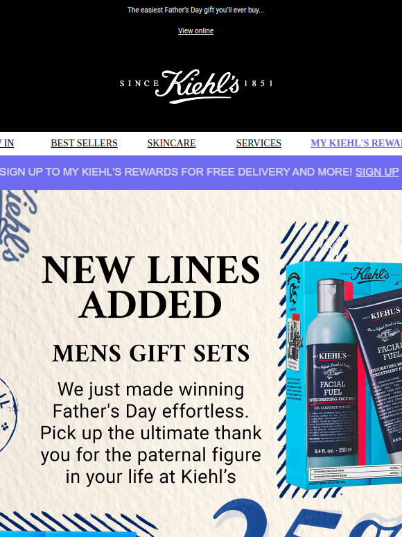 Just Added: 25% Off Men’s Gift Sets. You're welcome. 🤝