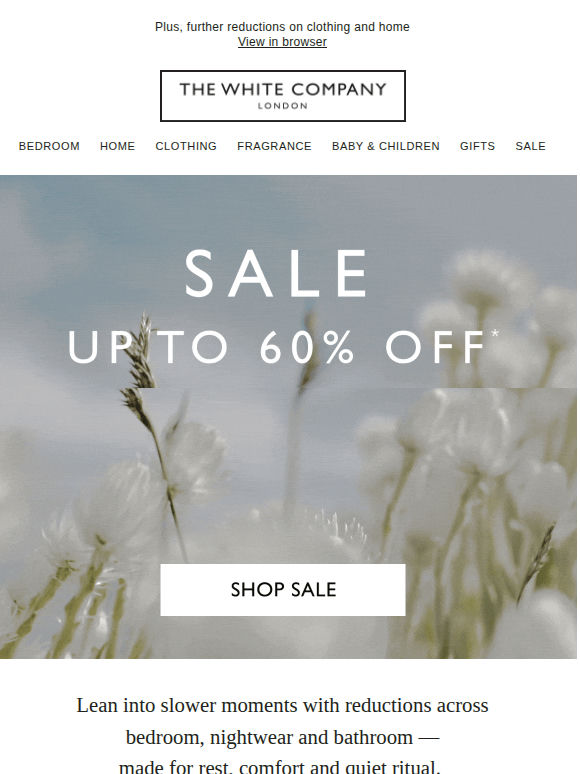 Up to 60% off essentials for downtime