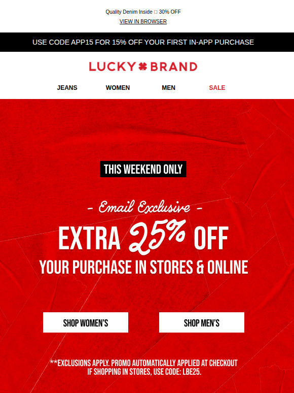 SATURDAY STEAL! 25% Off Ends Tmrw