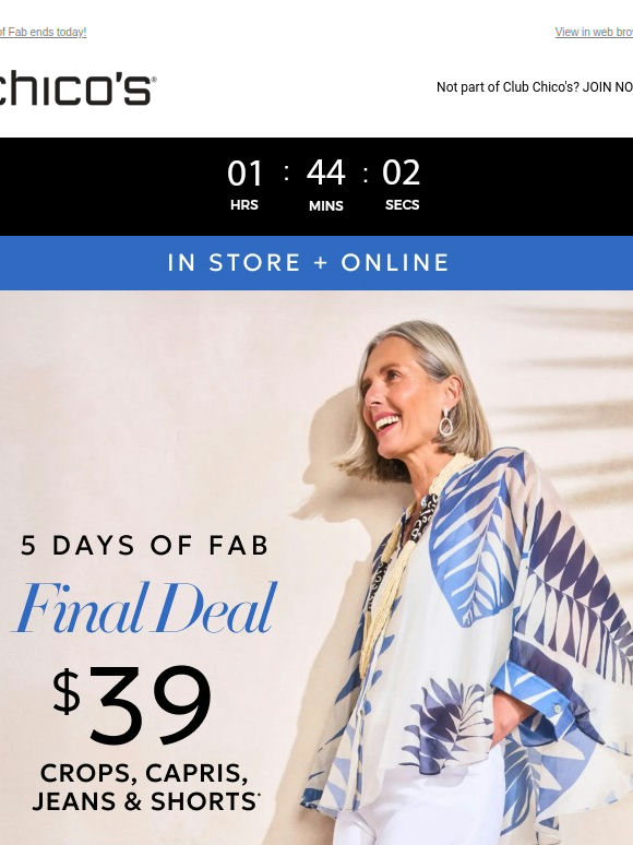 🚨 Final Deal Alert! 🚨 $39 crops, jeans & more