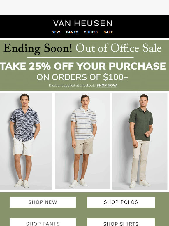 Ending Soon! Out of Office Sale