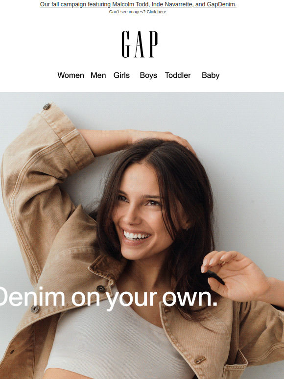 Introducing: Denim on your own.