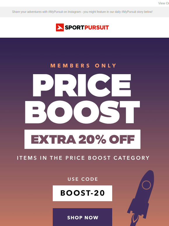 Extra 20% Off - PRICE BOOST