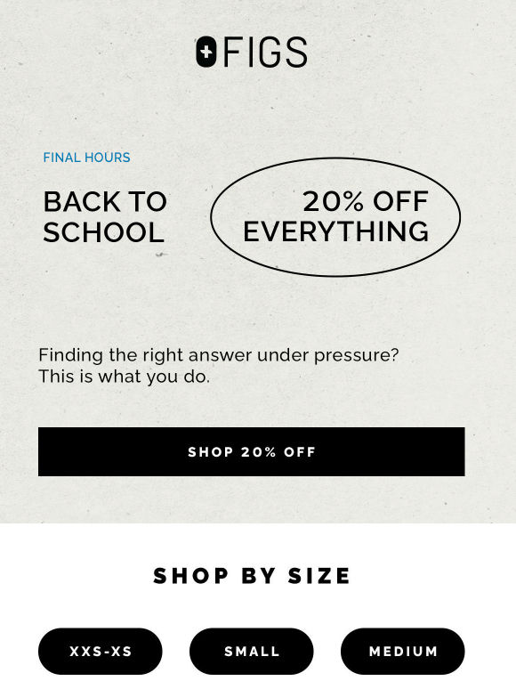 Final Hours: 20% OFF Everything for Back to School