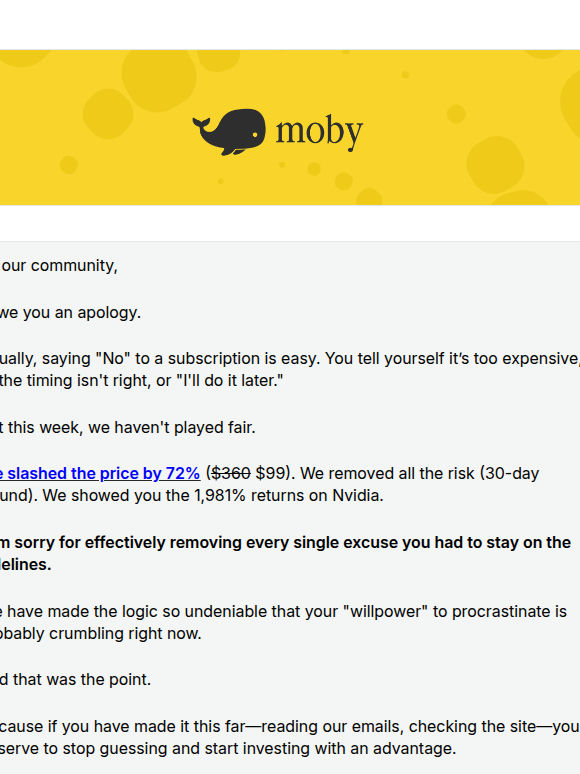 We owe you an apology