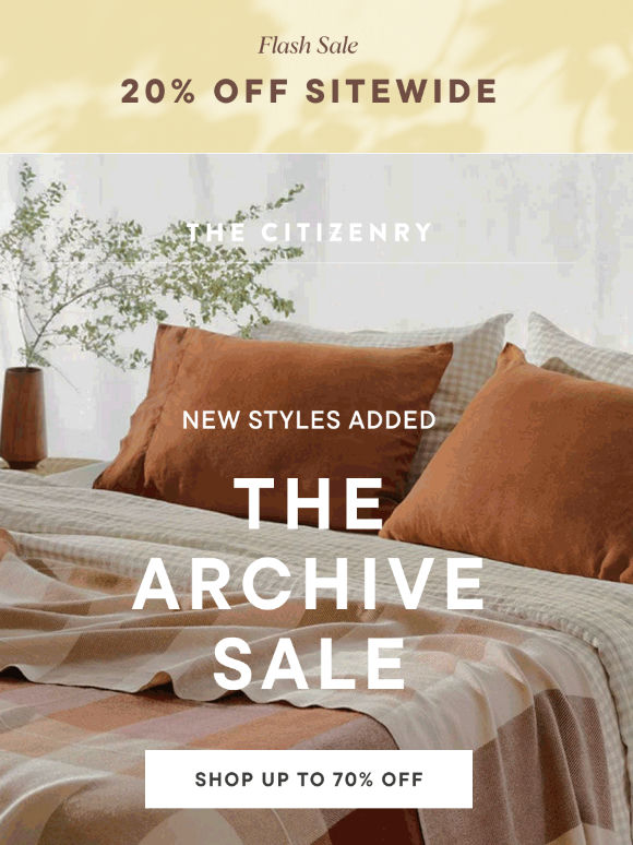 Archive Sale: up to 70% off