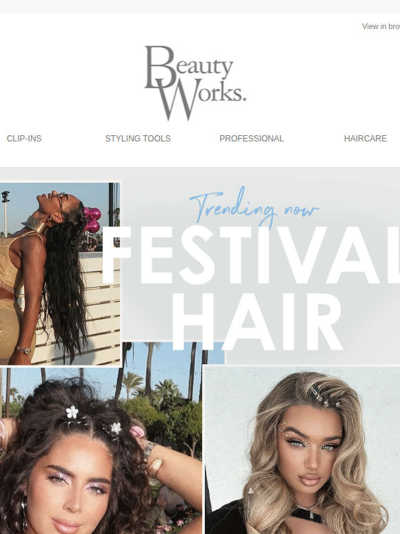 🎪 Festival hair starts here...