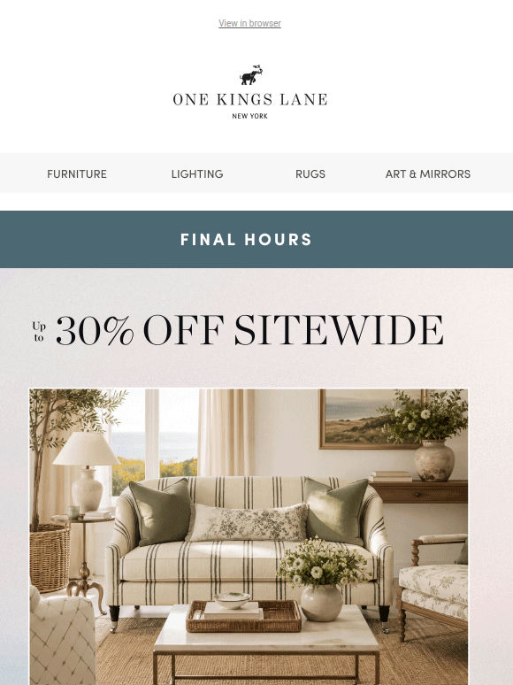🚨Up to 30% Off Sitewide — Ends Tonight