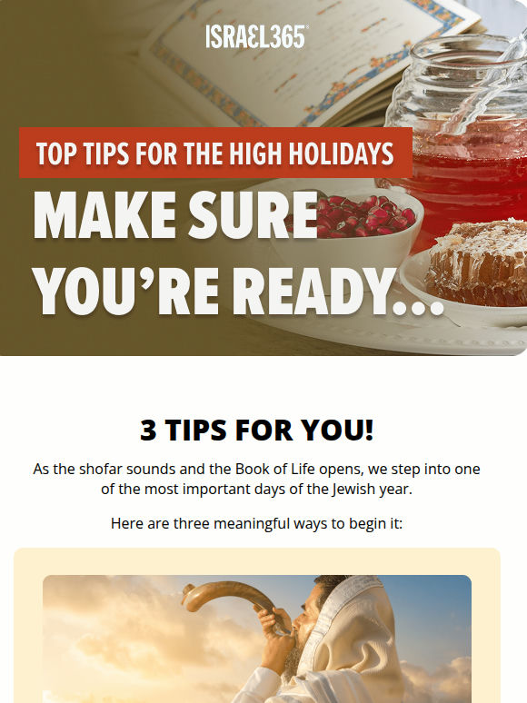 Rosh Hashanah is starting. Are you ready?