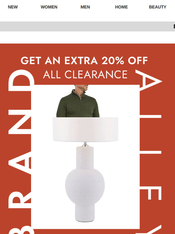 Extra 20% off clearance | Find your size, grab your deal