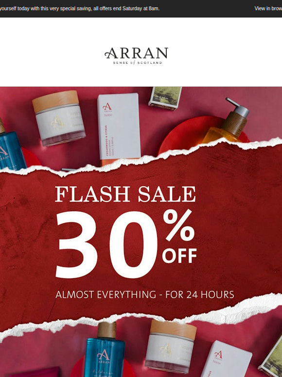 Flash Sale ⚡ 30% Off Today