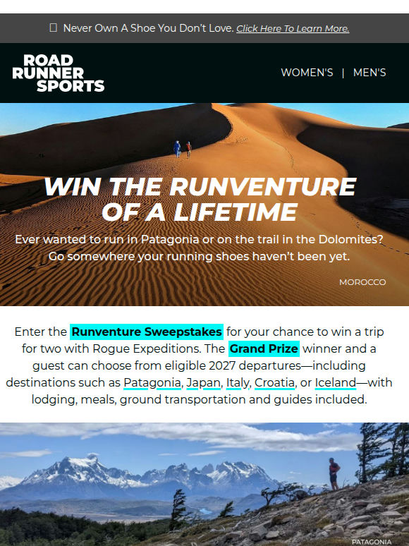 Win The Runventure Of A Lifetime