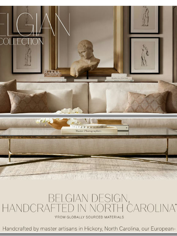 The Belgian Sofa Collection. Available in Over 215 Fabrics.