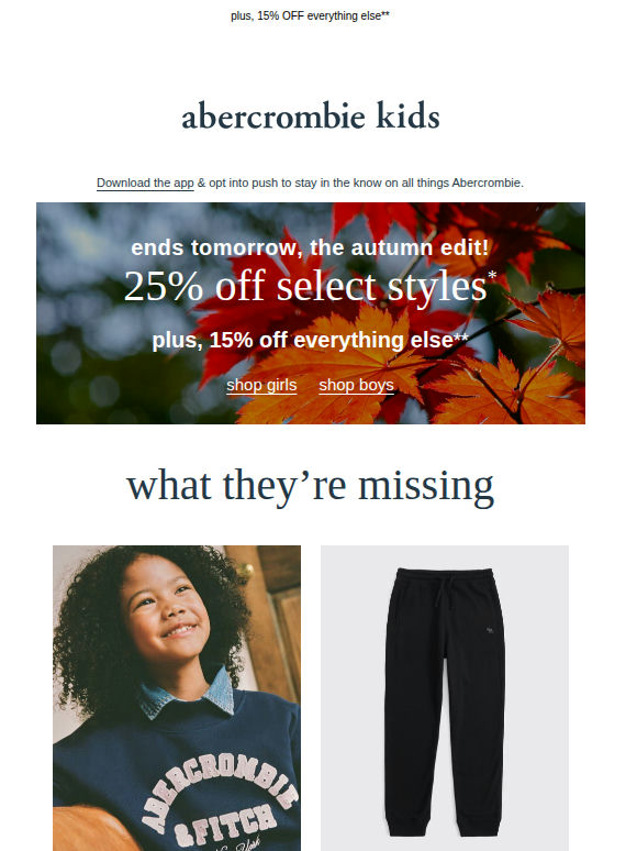 ENDS TOMORROW: get 25% OFF select styles*
